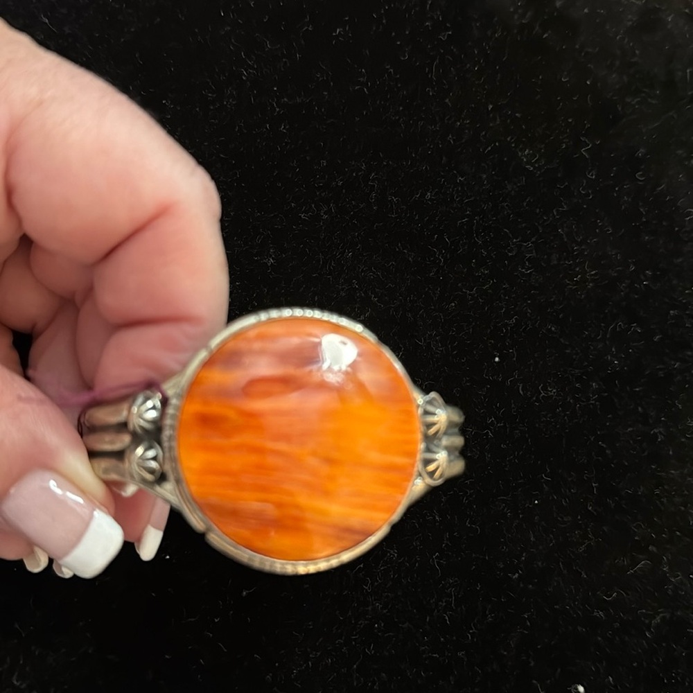 Samson Edsity Navajo orange spiny cuff